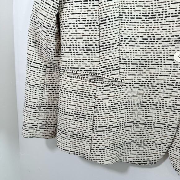 Lafayette 148 Cream Black Brown One Button Blazer Jacket 18 Office Professional - Picture 5 of 8